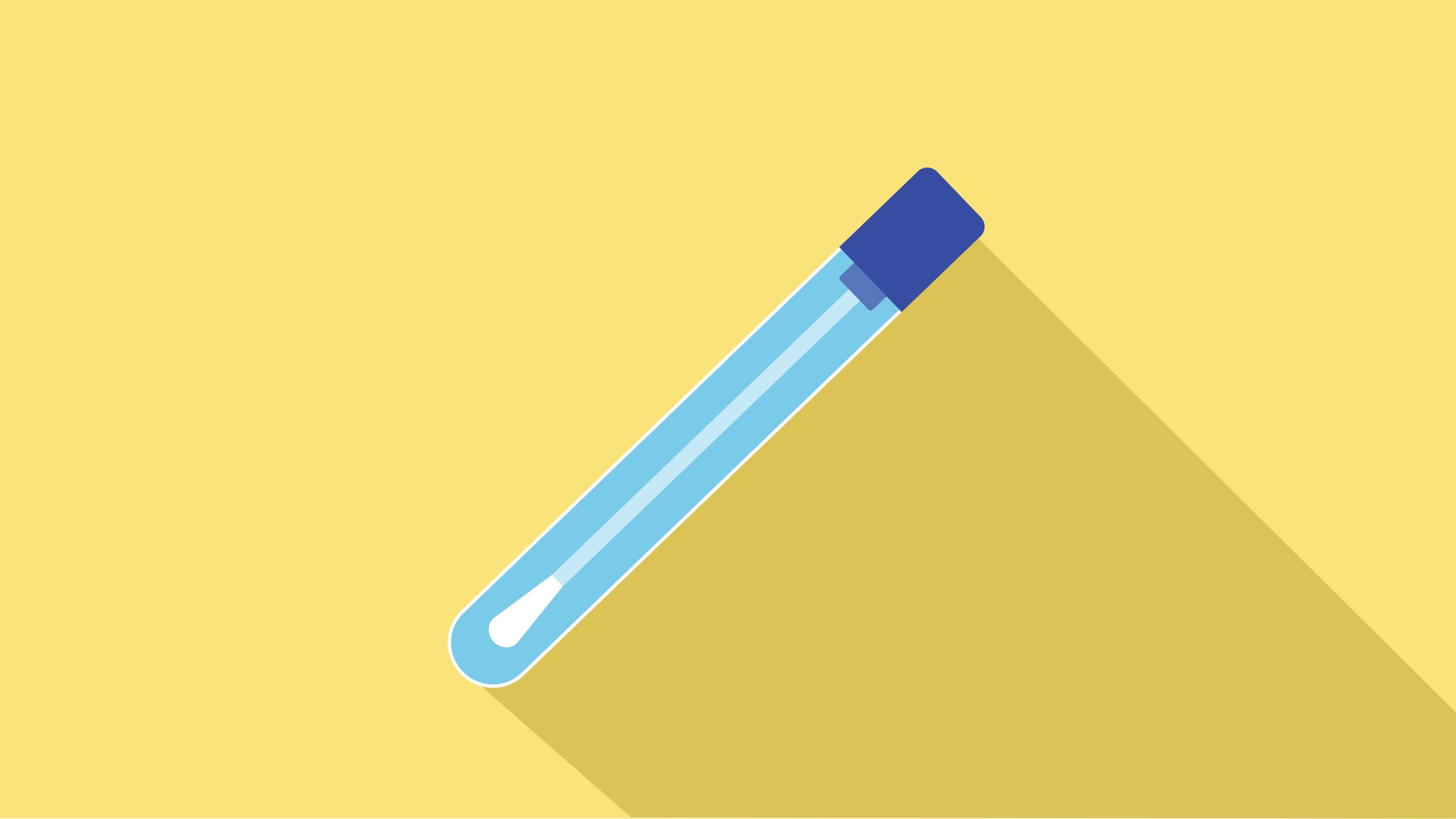 Illustration of a yellow test swab