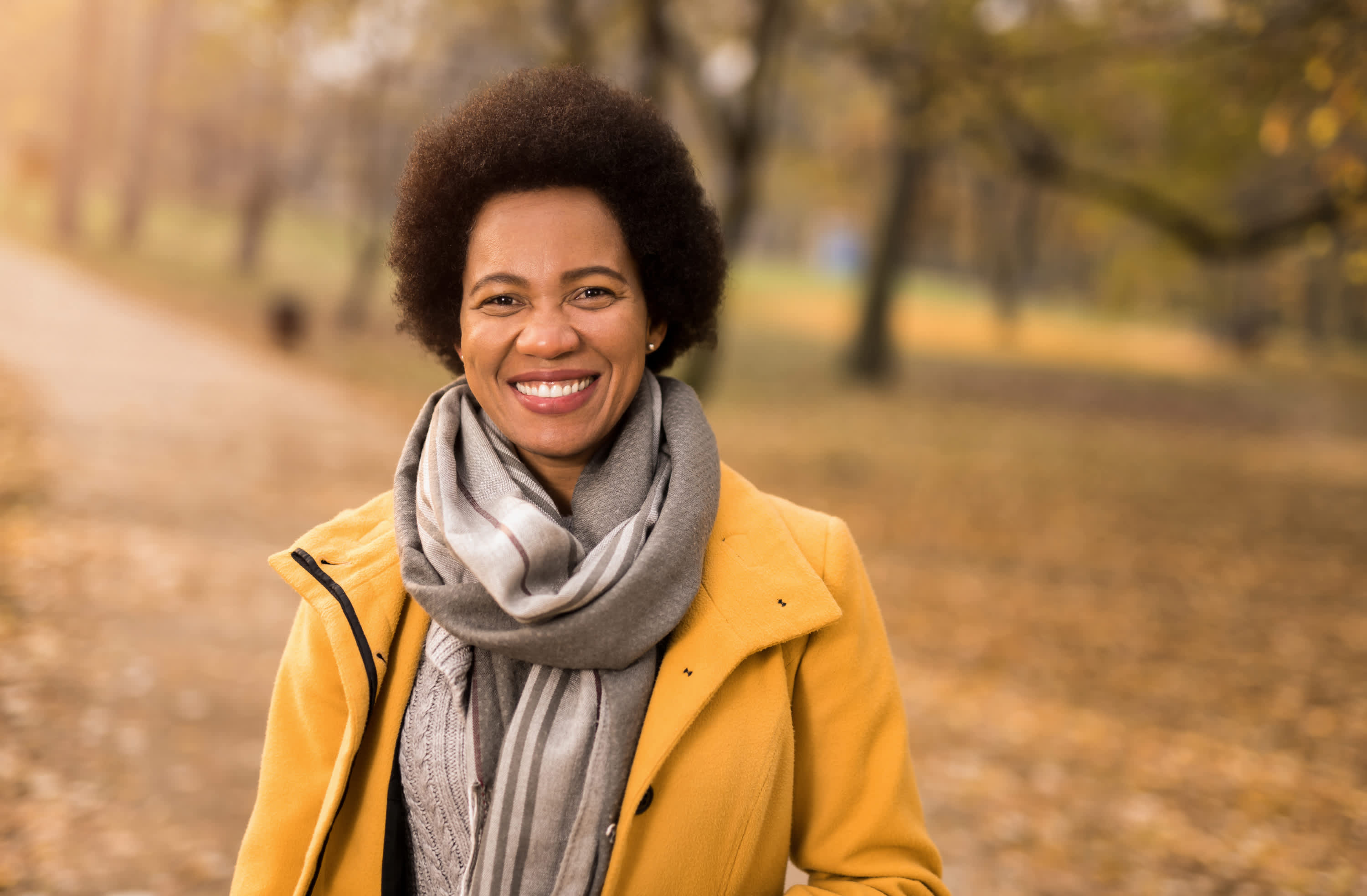 smiling woman with hyperglycemia