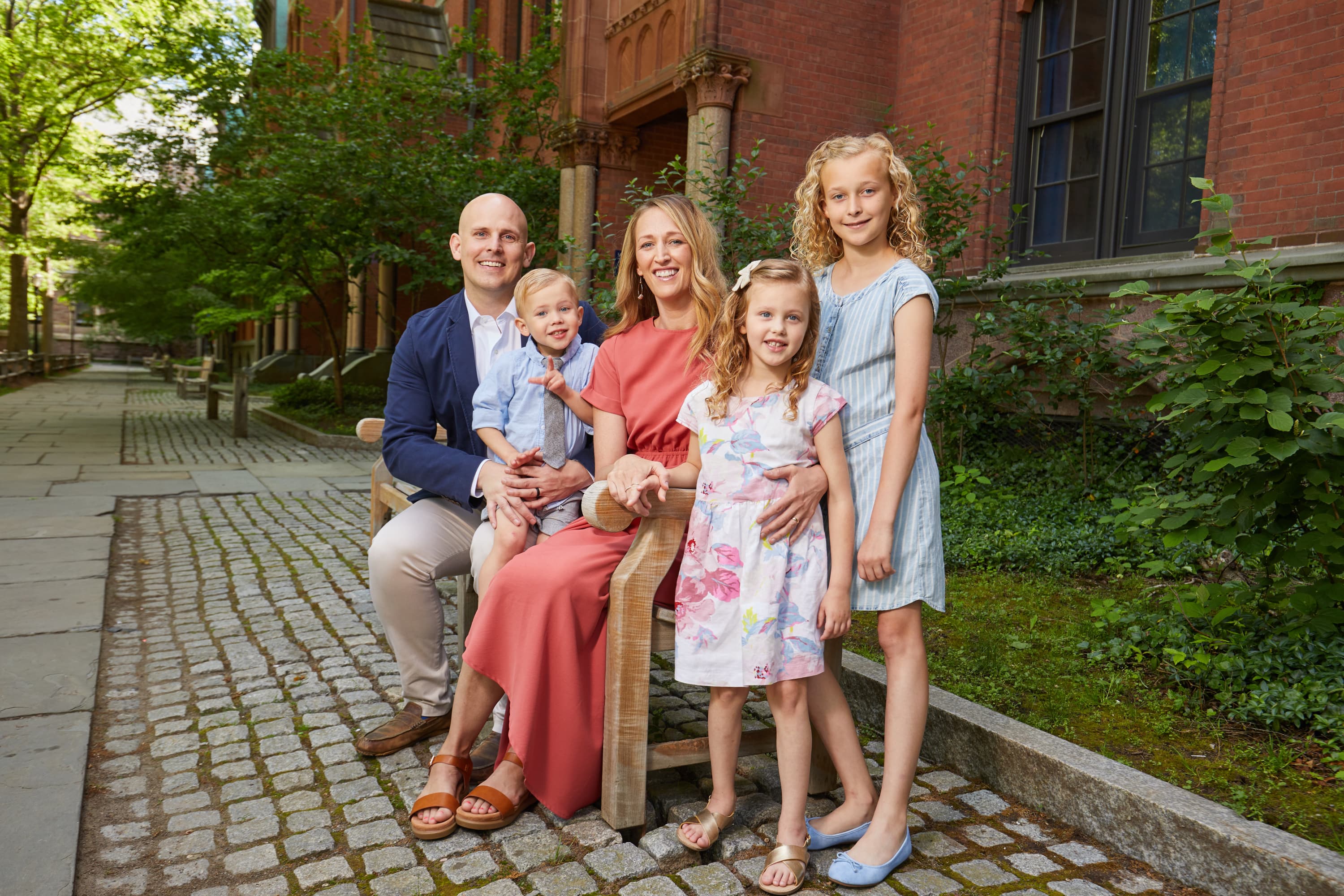 Dr. Johnson with his wife, Laurie, and their three children.