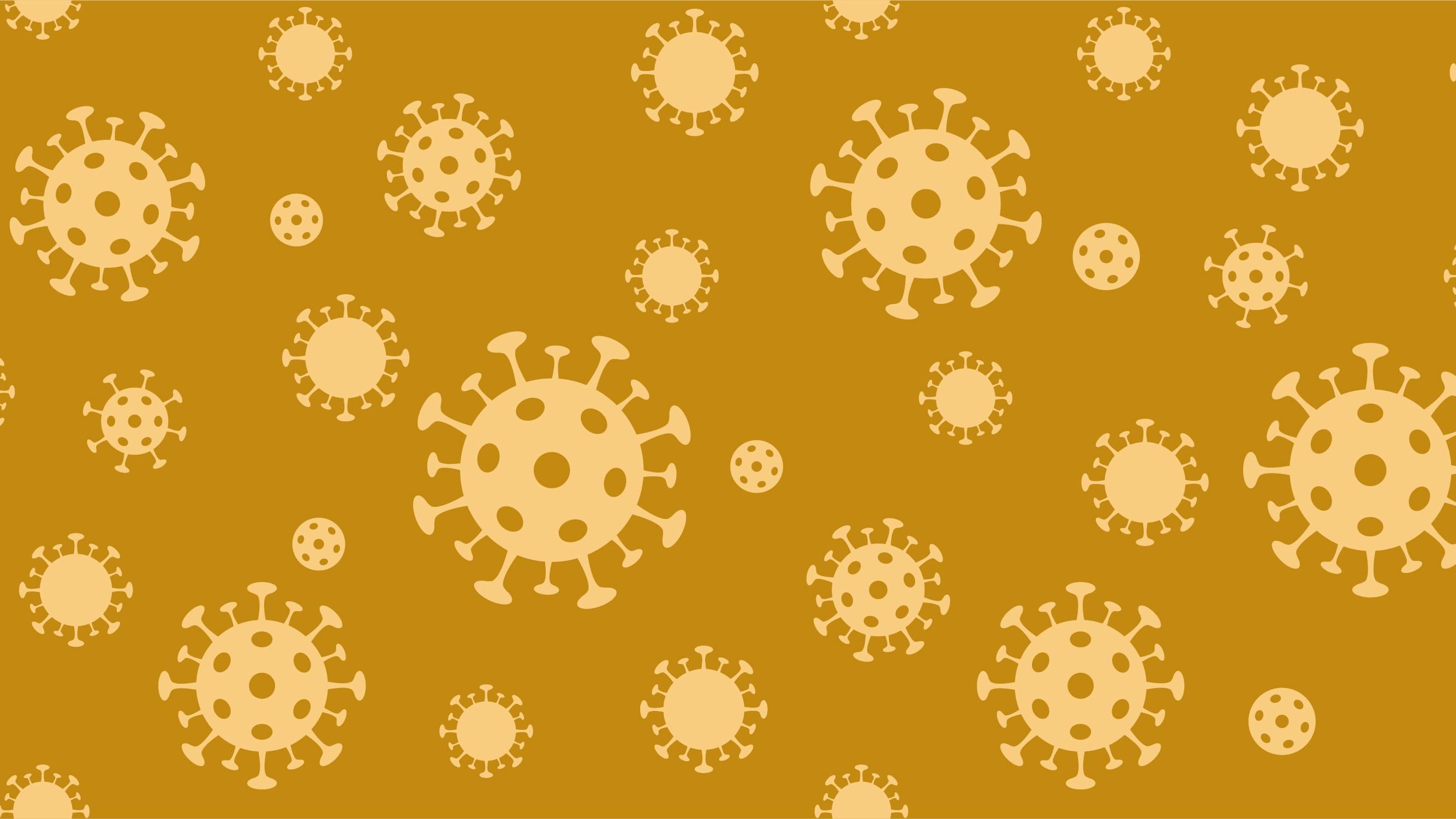 Yellow Variant coronavirus Illustration