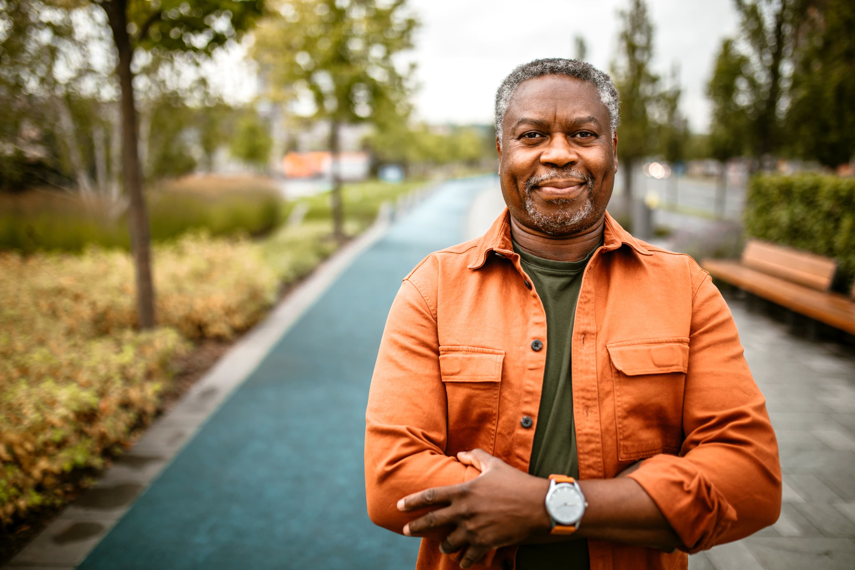 smiling Black man with type 2 diabetes