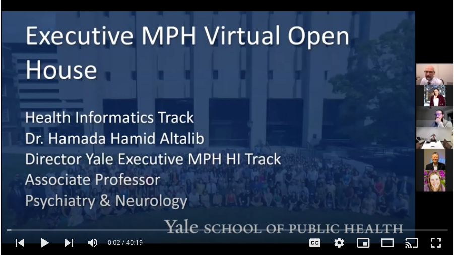 EMPH Open House - Health Informatics Track | Yale School of Medicine