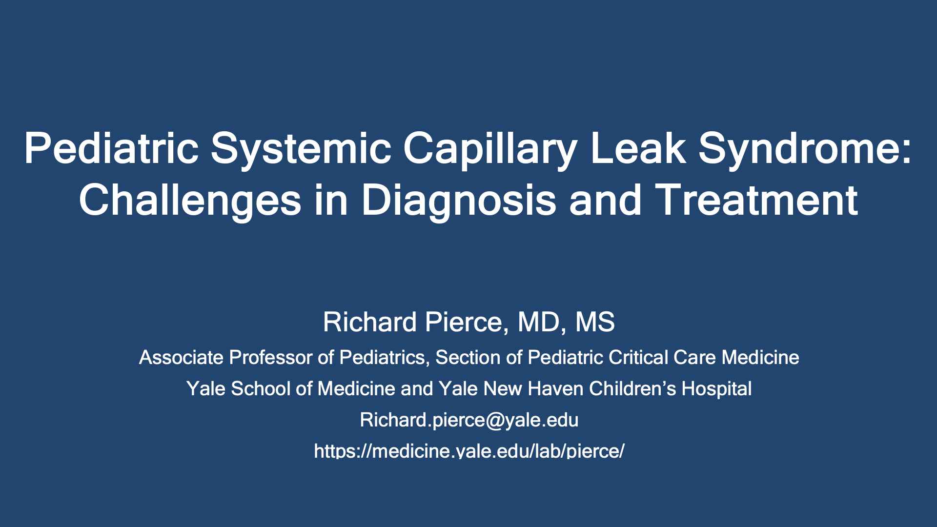 Pediatric Systemic Capillary Leak Syndrome- Challenges in Diagnosis and ...