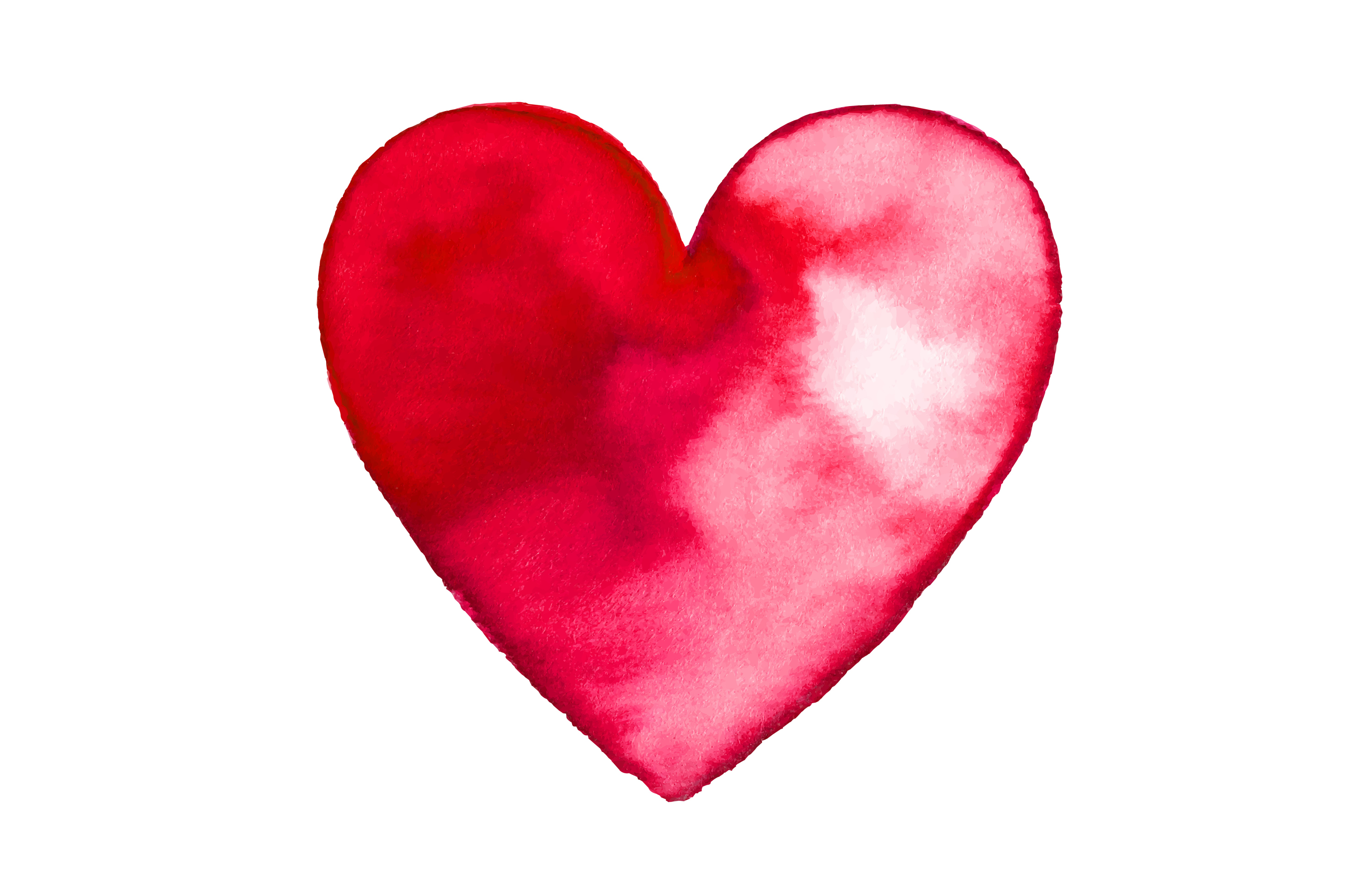 water color painting of a heart, to represent how men and women experience heart disease differently